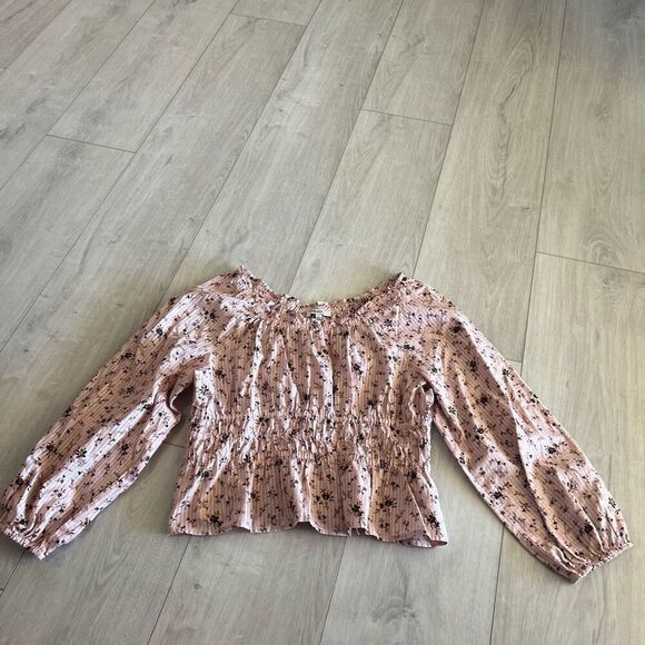 MADEWELL Sophia Top in Bouquet Floral Print smocked waist size L - Picture 1 of 8